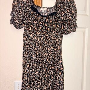 Umgee Floral Puff Sleeve Dress